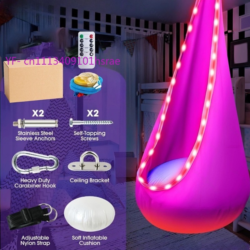 เปลญวนเป่าลม LED เรืองแสง พกพา - Kids Outdoor Hammock Swing บทวิจารณ์และราคา
