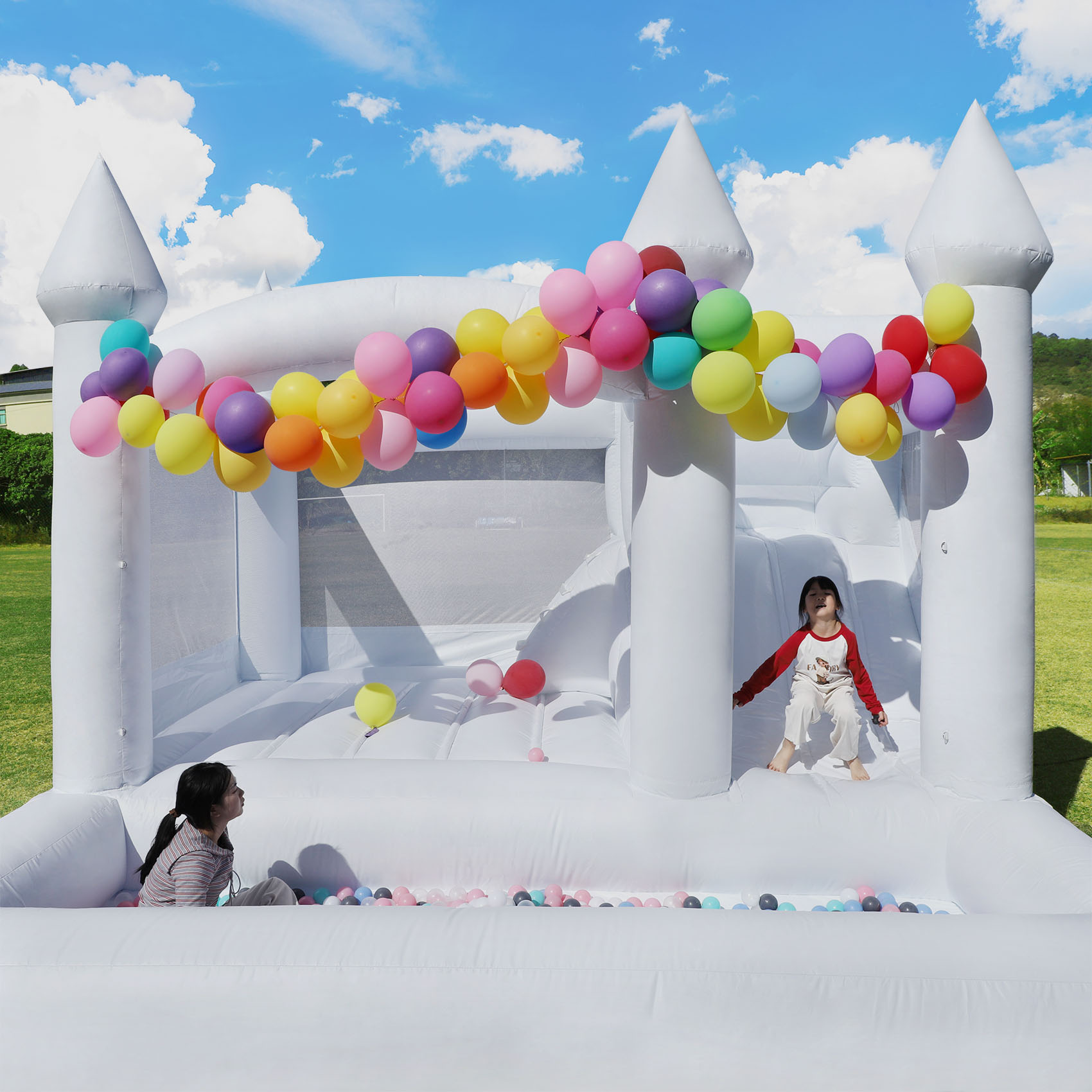 บ้านลม บ้านเด้ง ปราสาทลม บ้านล - Kids Outdoor Inflatable บทวิจารณ์และราคา