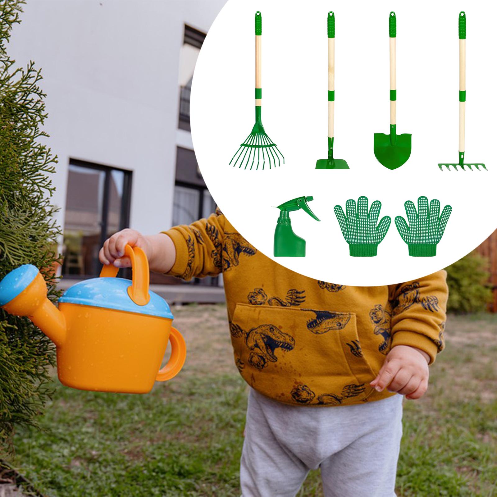 6x เด็กทําสวนชุดเครื่องมือกลาง - Kids Outdoor Garden Set บทวิจารณ์และราคา