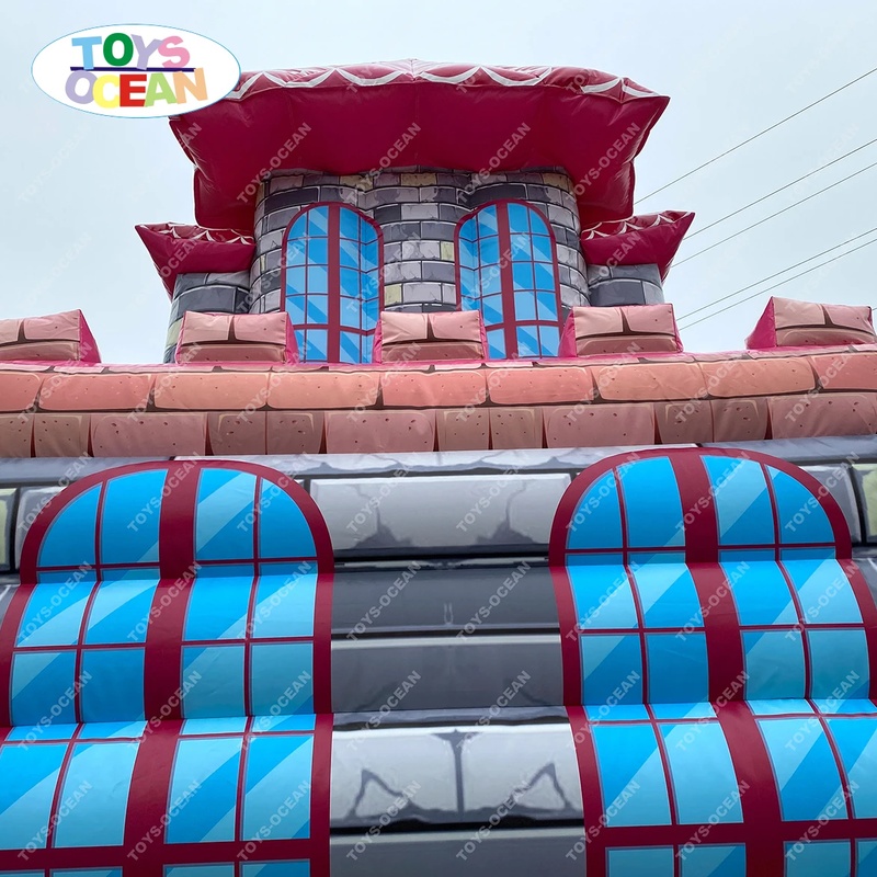 บ้านลมเป่าลมขนาดใหญ่สำหรับเด็ก - Kids Outdoor House With Slide บทวิจารณ์และราคา