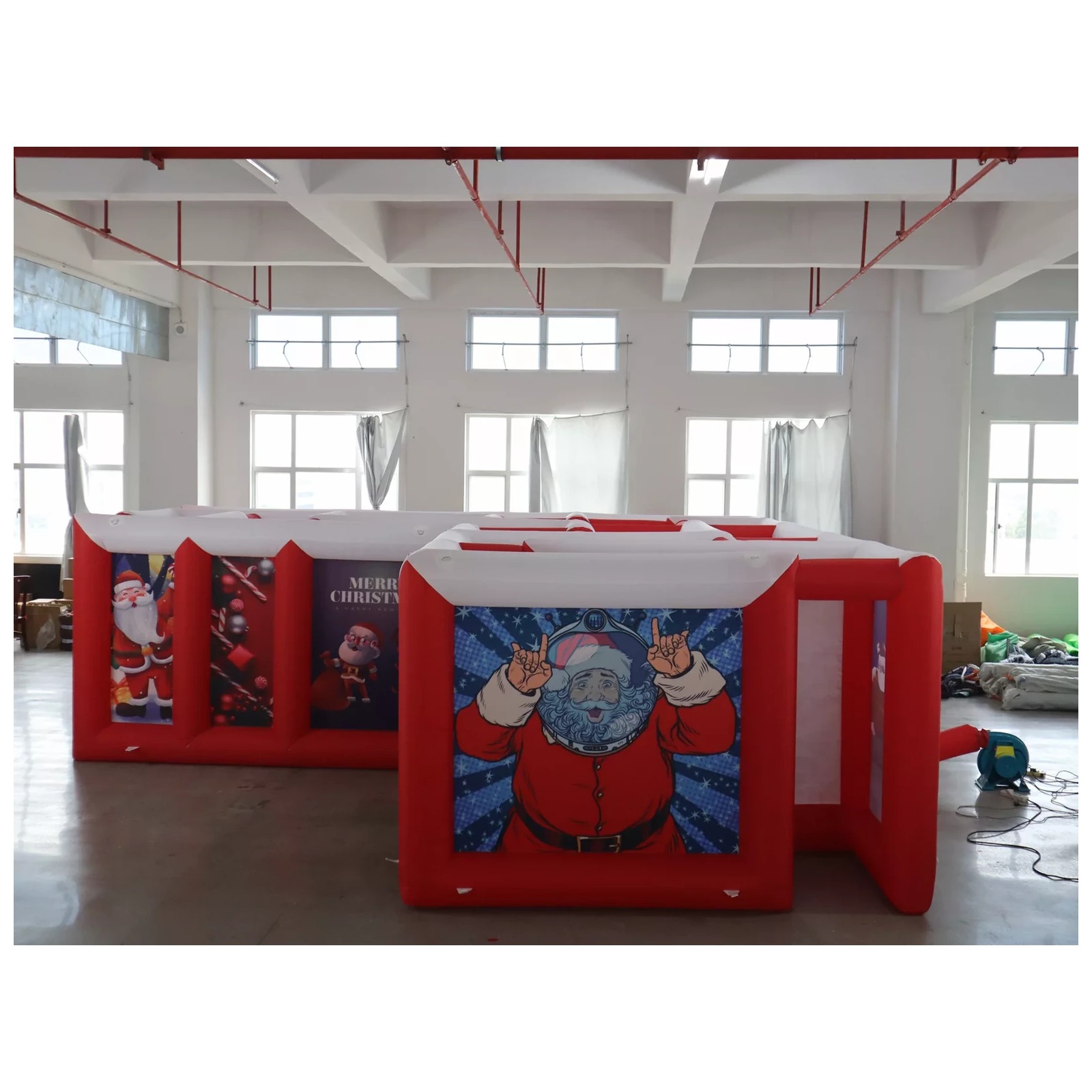 เขาวงกตเป่าลมหลังคาเรียบสีแดงข - Kids Outdoor Inflatable บทวิจารณ์และราคา