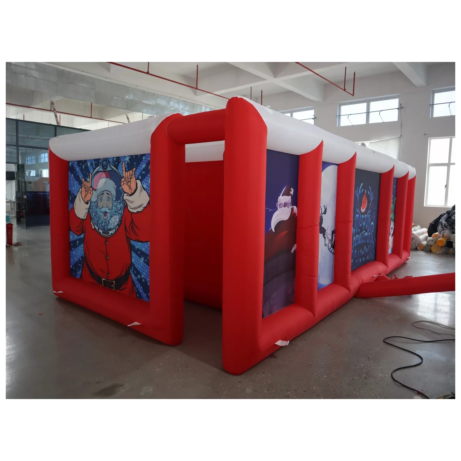 เขาวงกตเป่าลมหลังคาเรียบสีแดงข - Kids Outdoor Inflatable บทวิจารณ์และราคา