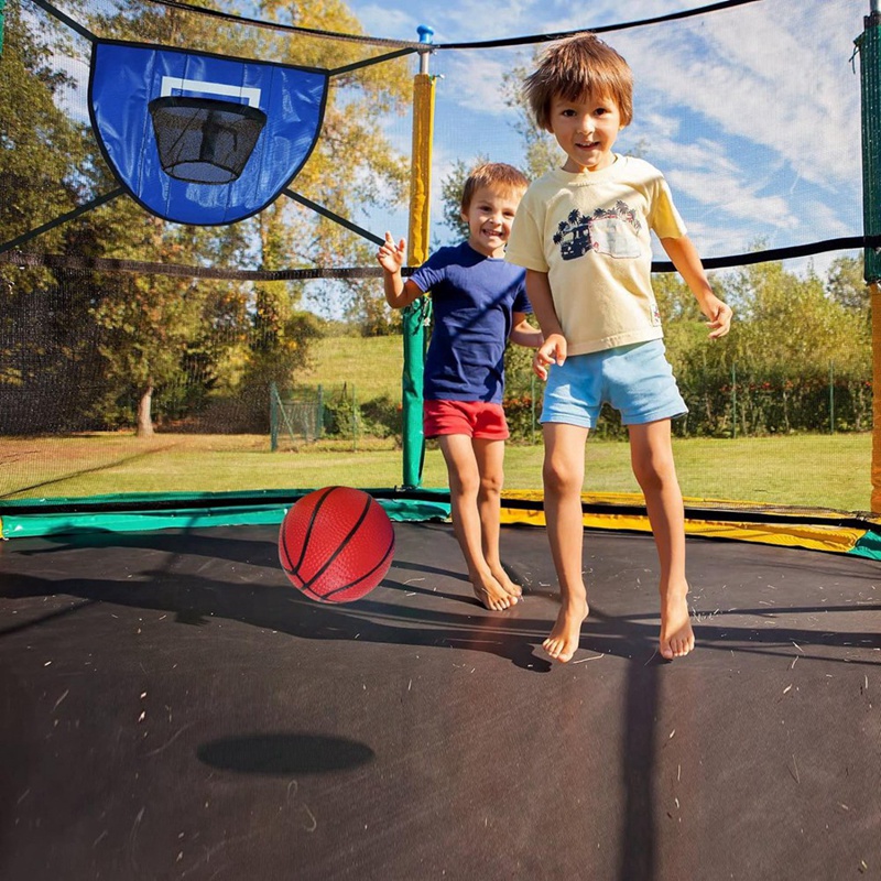 ชุดห่วงบาสเก็ตบอลแทรมโพลีนพร้อ - Kids Indoor Outdoor Trampoline บทวิจารณ์และราคา