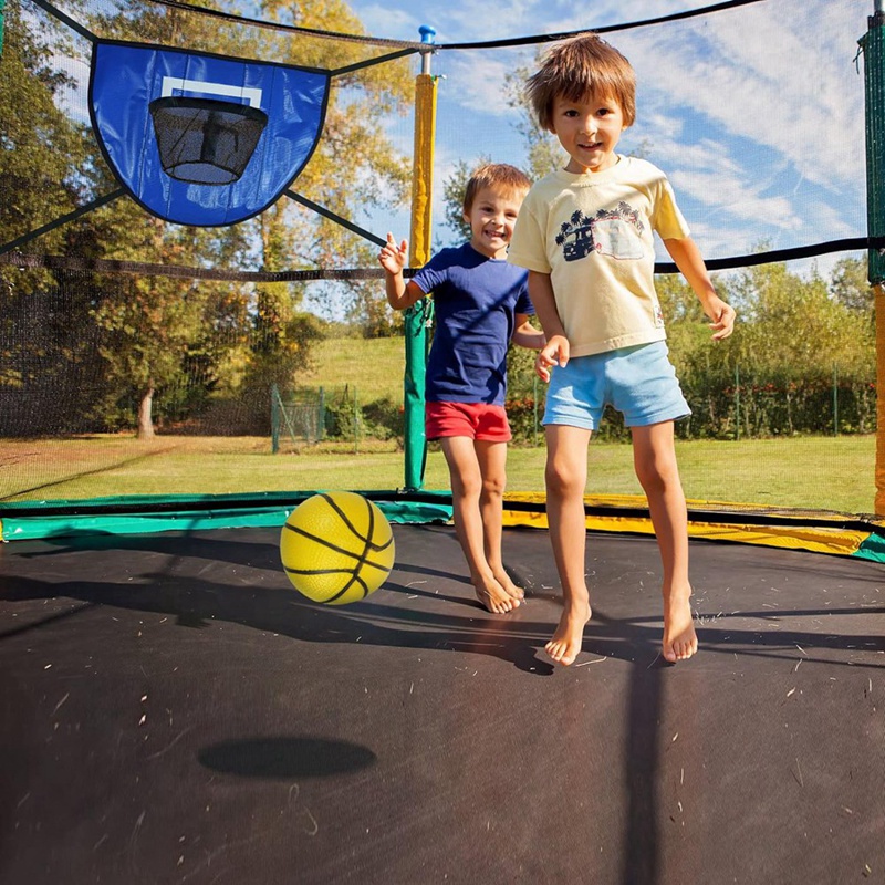 ชุดห่วงบาสเก็ตบอลแทรมโพลีนพร้อ - Kids Indoor Outdoor Trampoline บทวิจารณ์และราคา