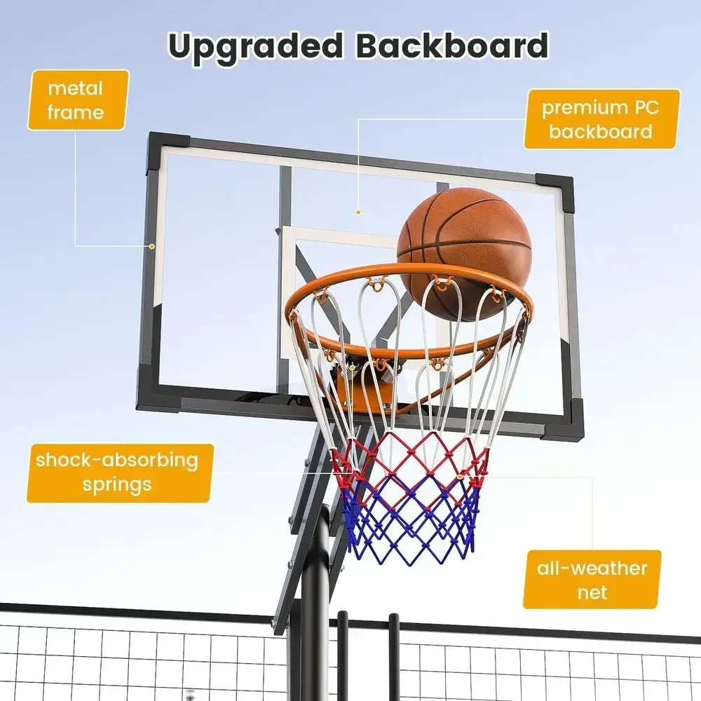 ห่วงบาสเก็ตบอลแบบพกพาสำหรับใช้ - Basketball Hoop Outdoor บทวิจารณ์และราคา