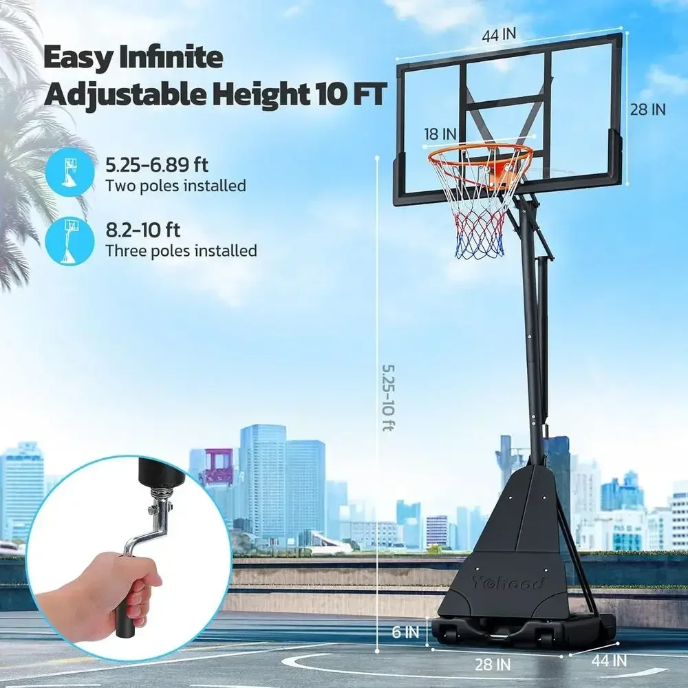 ห่วงบาสเก็ตบอลแบบพกพาสำหรับใช้ - Basketball Hoop Outdoor บทวิจารณ์และราคา