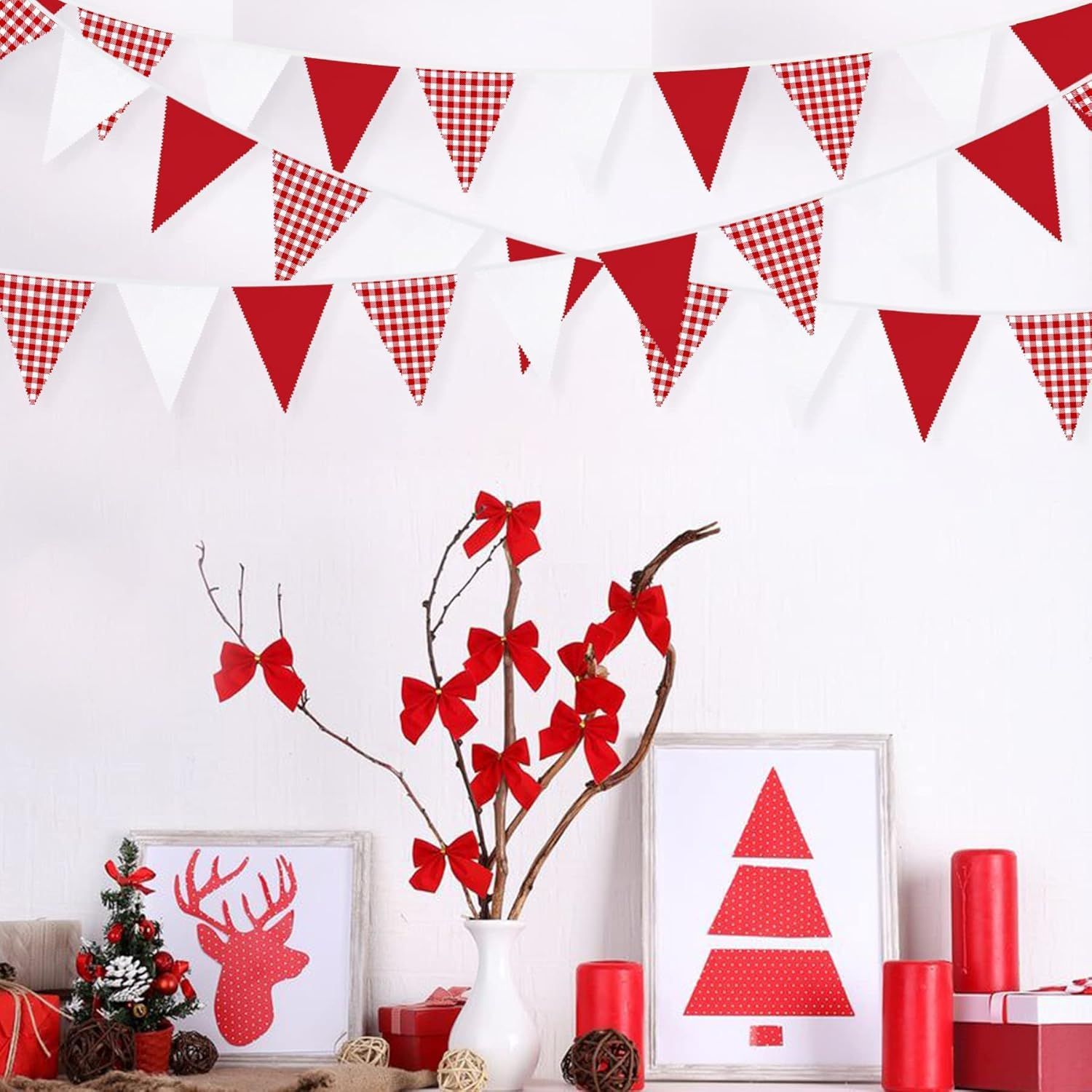 ธงสามเหลี่ยมสีแดงขาว ประดับตกแ - Kids Outdoor Garden Set บทวิจารณ์และราคา