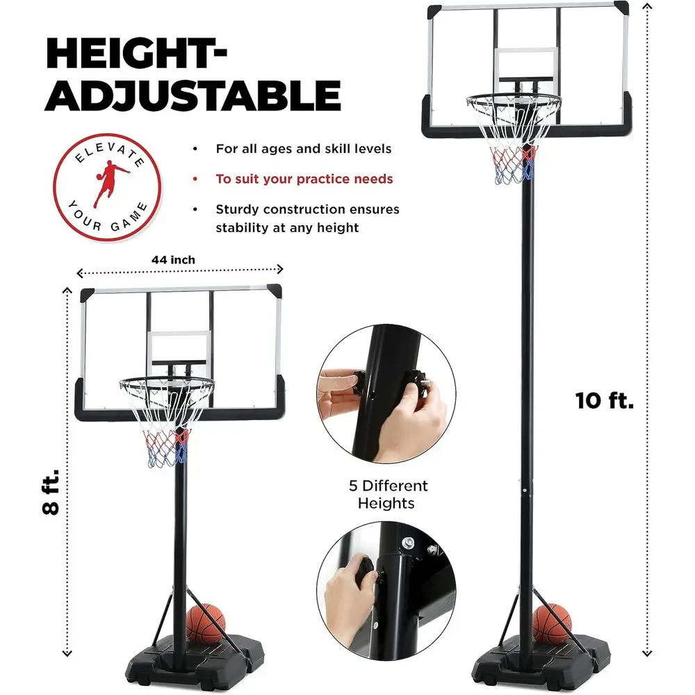 ระบบห่วงบาสเก็ตบอลแบบปรับได้ 4 - Basketball Hoop Outdoor บทวิจารณ์และราคา