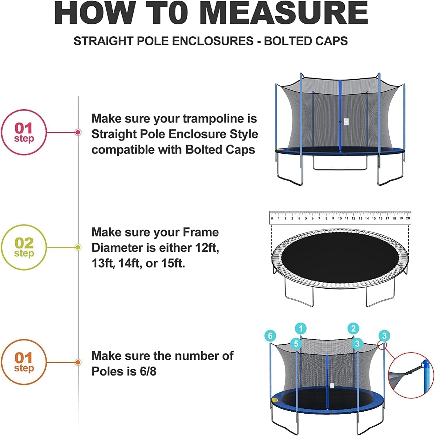 แทรมโพลีน6FT ตาข่าย/8FT/10FT/1 - Kids Indoor Outdoor Trampoline บทวิจารณ์และราคา